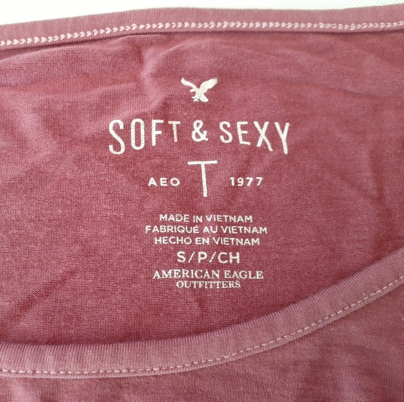 AEO Soft&Sexy Cold Shoulder Long Sleeve Top - Picture 3 of 4